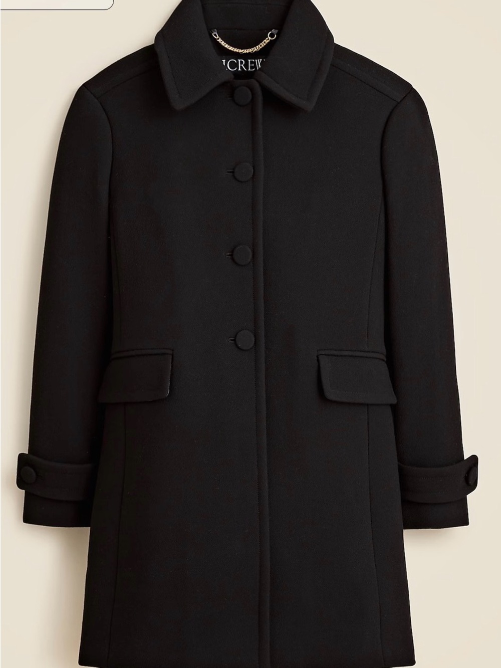 J. Crew NWT Salon coat in Italian double-cloth - Black, Size 16